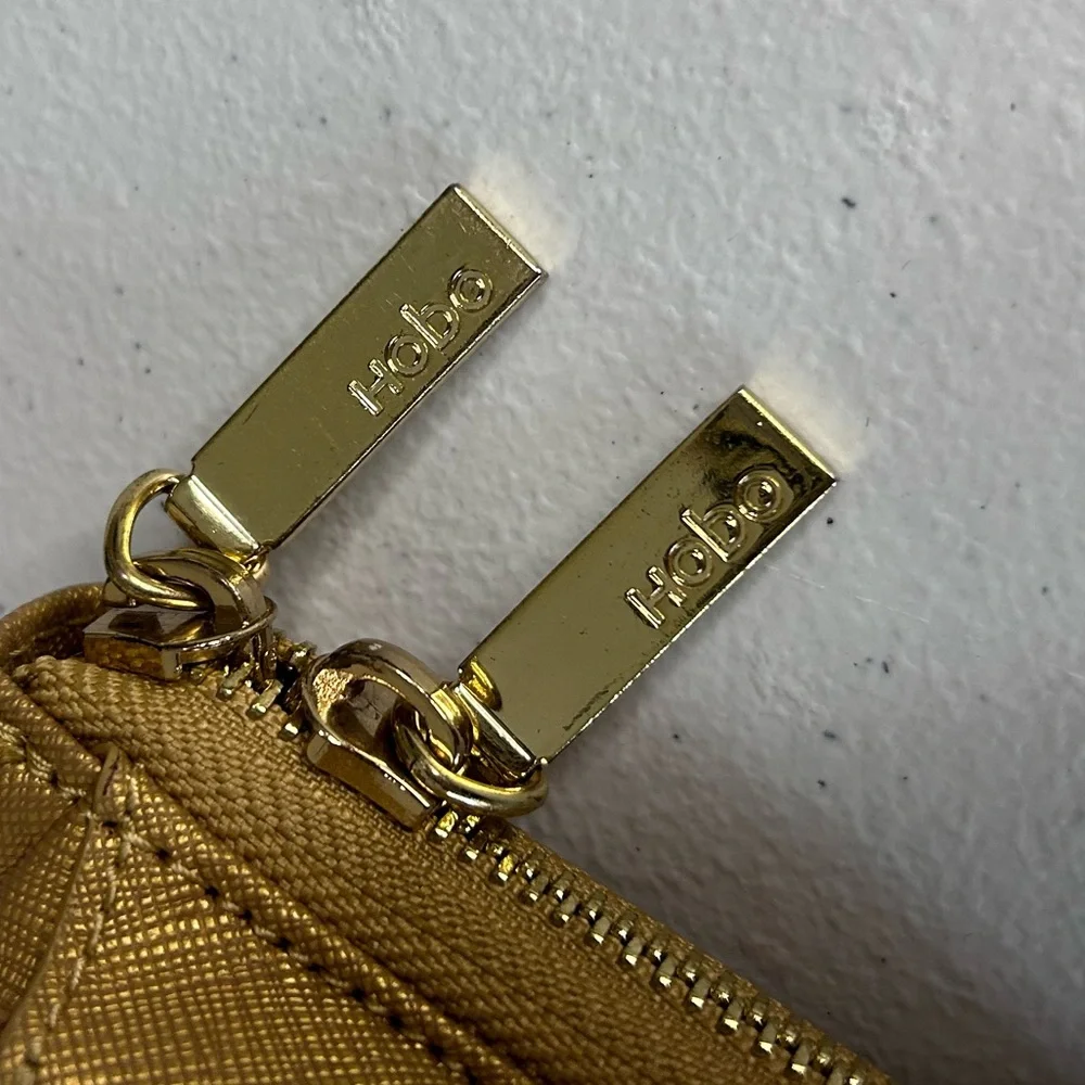 HOBO Bag The Original Gold Crossbody Leather Purse